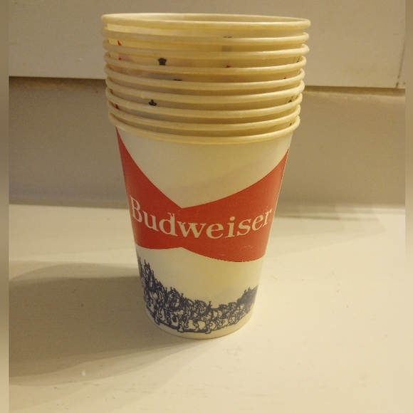 Anheuser Busch Budweiser vintage bundle of nine wax beer cups - Picture 1 of 5